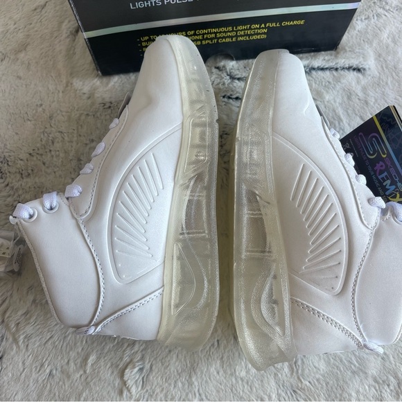 Skechers Remix Kids White Light-Up Sneakers New Size 13 Little Girls - Picture 7 of 9